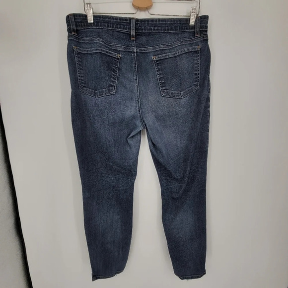 Eileen Fisher blue Jean's skinny organic cotton size 14 - Picture 2 of 8